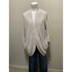 American Eagle Women’s Cocoon Cardigan Sweater with Pockets Ecru Size M